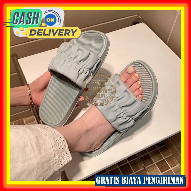 Sendal Selop Jelly Wanita Kekinian Sepatu Sandal Kekinian Cewe Style Korea Sendal Slop Cewek Karet T