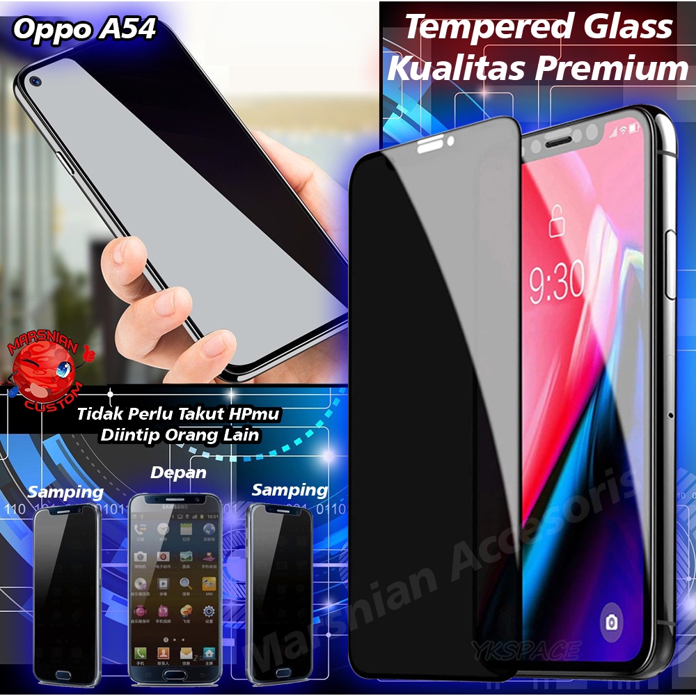 Tempered Glass Oppo A54 Kualitas Premium Anti Minyak Anti Gores Anti Noda Anti Silau / Pelindung Lay
