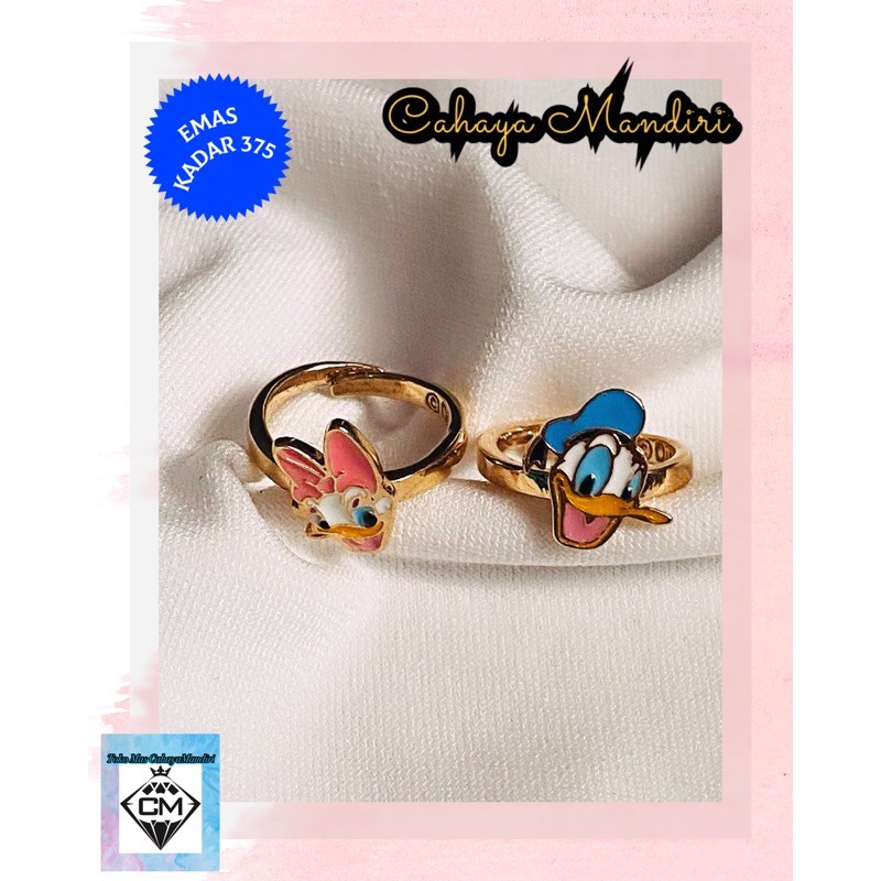 cincin Anak emas 375 (8K) Berat +/- 1,3 Gram