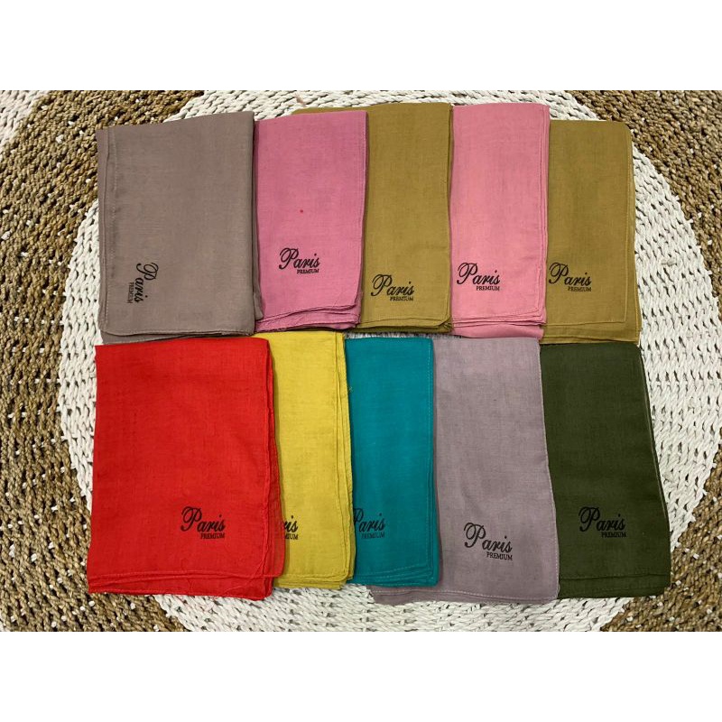 jilbab segi empat paris premium grosir original per 10pcs