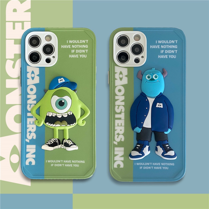 Soft case Silikon TPU Motif Monster University Untuk iphone 13 12 11 Pro Max XS XR 8plus 12pro12pro Max