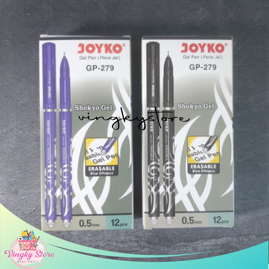 

Pulpen / Pen Gel Joyko Shokyo Erasable GP-279 1pak (Pen Bisa Hapus)