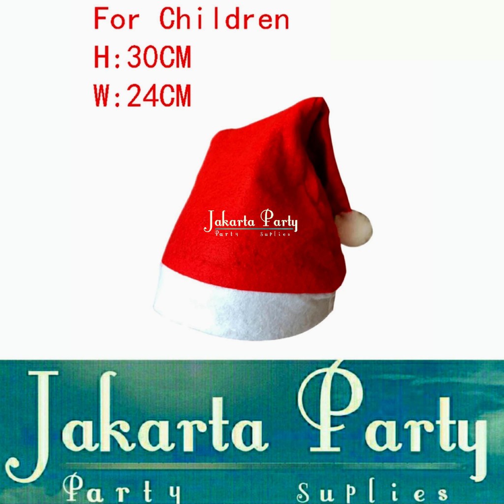 Topi Natal Polos ANAK-ANAK / Topi Santa / Topi Christmas / Topi Xmas