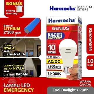 Lampu Emergency Hannochs Genius LED / Lampu magic 6w 8w 10w 12W 15W