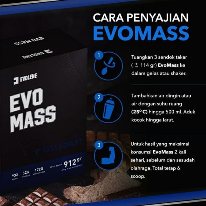 Evolene EvoMass 4,5kg Vanilla Ice Cream BPOM Evo Mass 10 LBS