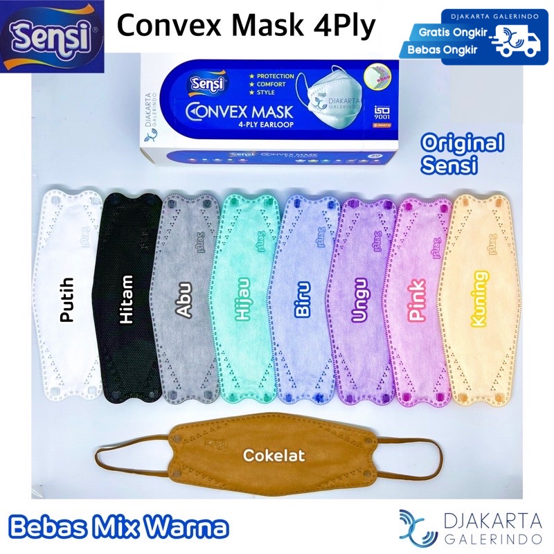 Masker SENSI CONVEX MASK 4ply Earloop Medis