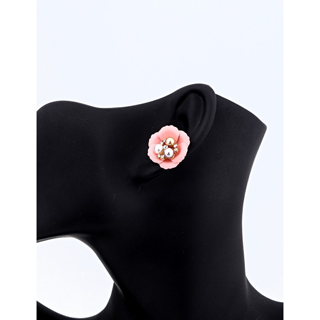 LRC Anting Tusuk Fashion Resin Flower Earrings F6396X