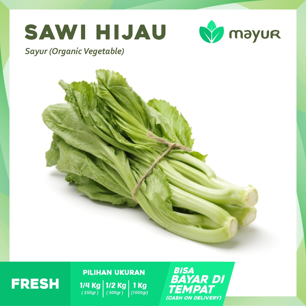 

Sawi Hijau Segar ( 250gr | 500gr | 1 kg )