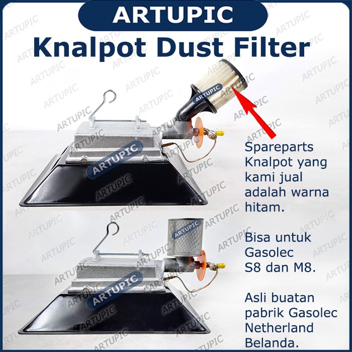 Dust Filter Gasolec Knalpot Saringan Debu Udara Asli Merk Pemanas Gasolec Gasolek Gas Brooder Origin