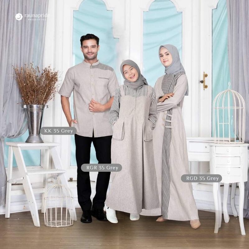 SARIMBIT KELUARGA GAMIS RAUNA TERBARU 35 GREY GAMIS RGD 35 GREY GAMIS REMAJA RGR 35 GREY KOKO AYAH R