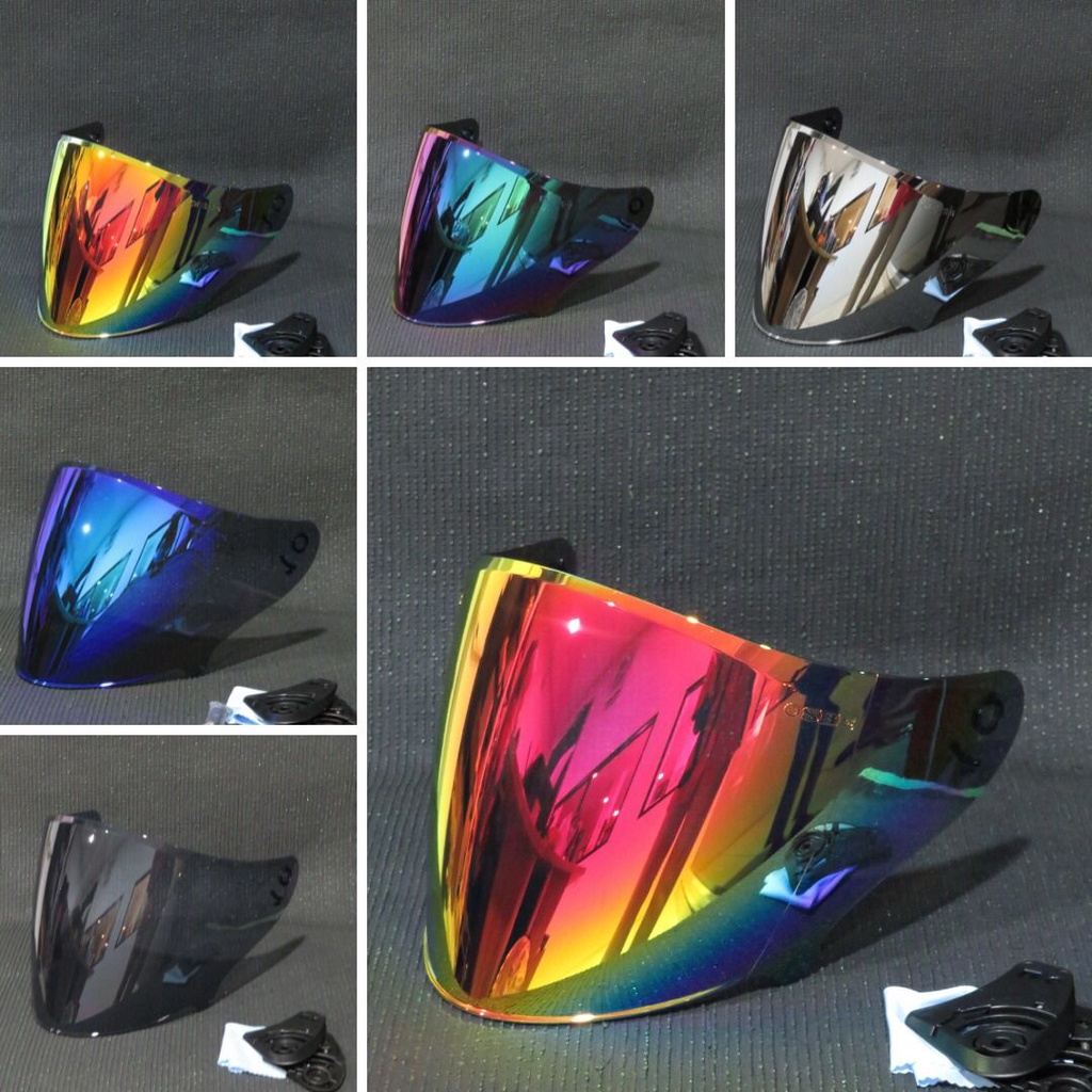 VISOR PAKET GANTENG KYOTO/DYNAMIC/KYT REVO IRIDIUM ORIGINAL COLOUR PNP kyoto, dynamic, dyr osaka