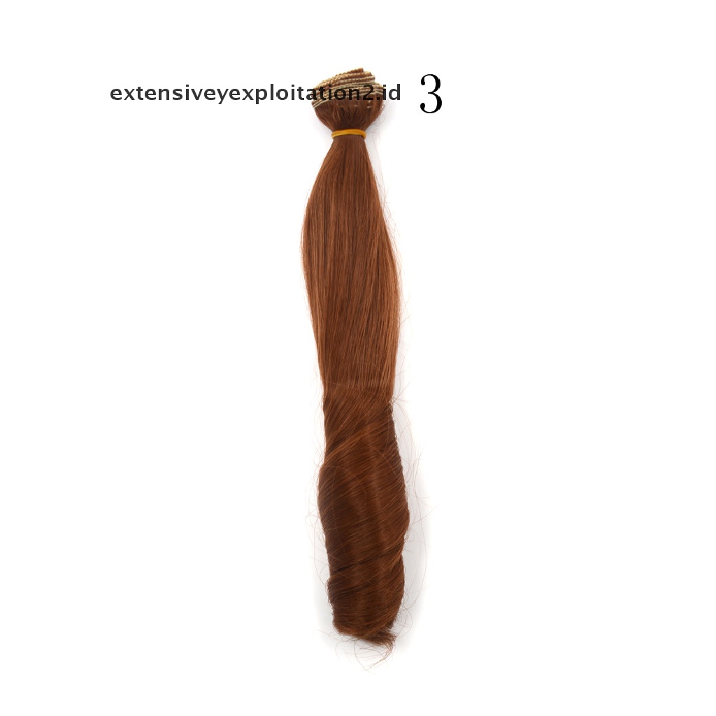 Rambut Palsu Keriting Tebal 20CM Warna Natural Untuk Boneka 1 / 3 1 / 4 1 / 6 BJD