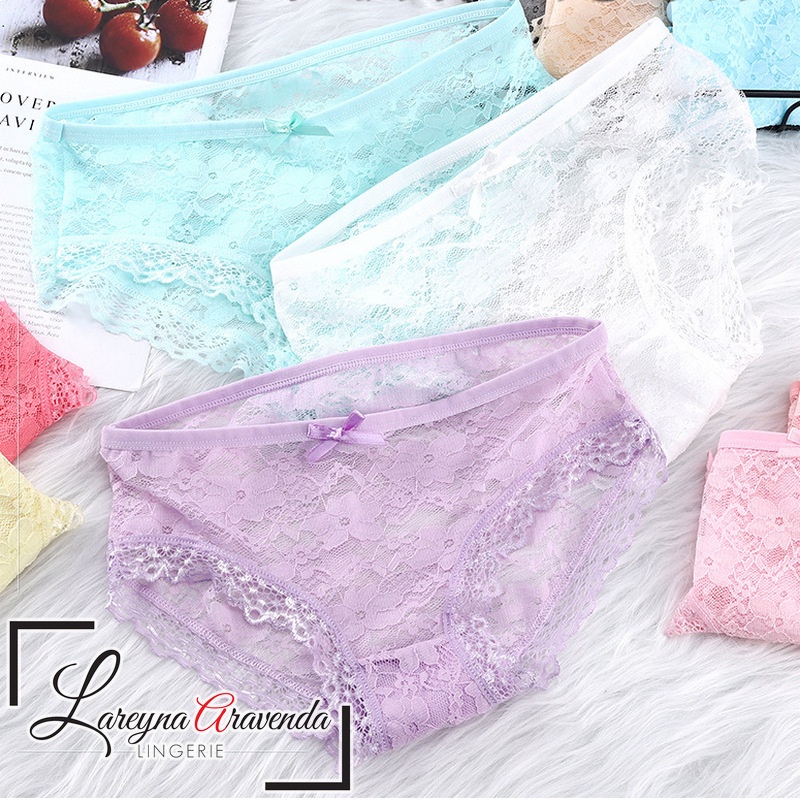 Celana Dalam Wanita Modal Lace Fashion Renda Transparant CD057