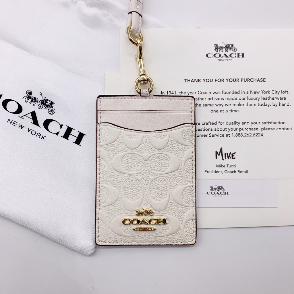 

Promosi Coach Name Tag Holder, Id Card Holder Lanyard Metal Logo 100% Asli