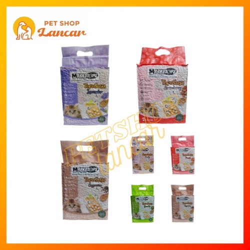 pasir kucing MARKOTOP MARKOTOPS tofu soya clump 7L - Strawberry