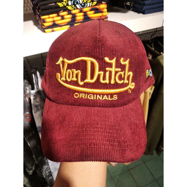 TOPI VON DUTCH CAP ORIGINAL MAROON CORDUROY SALE