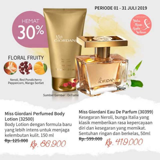 Miss Giordani body lotion