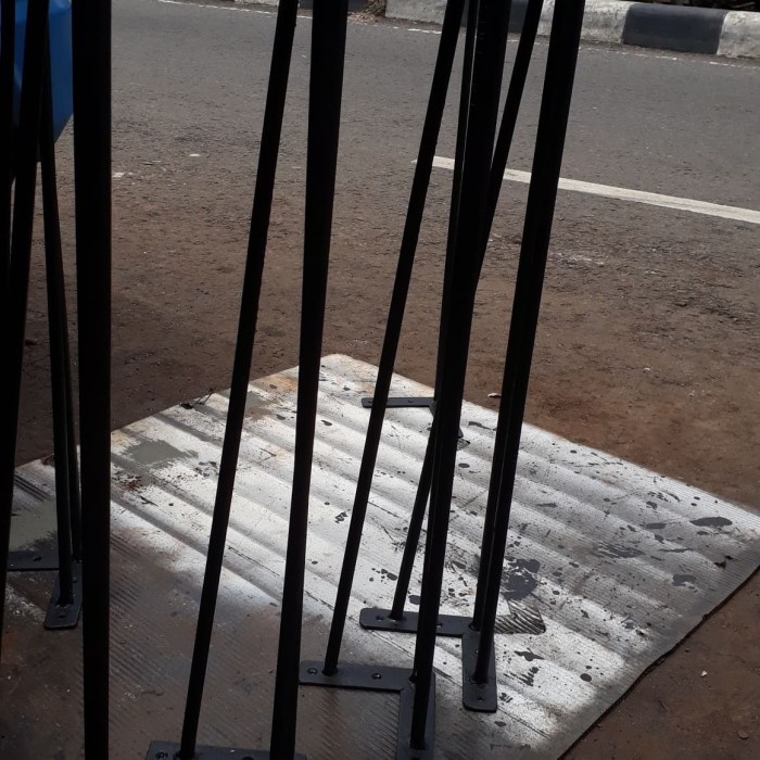 kaki meja besi behel 8mm