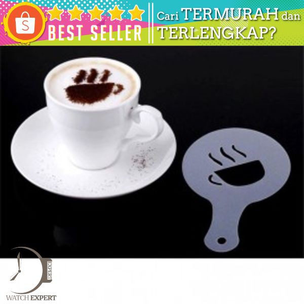 Cetakan Busa Foam Kopi Latte Art 16 PCS - JJYE01 - White