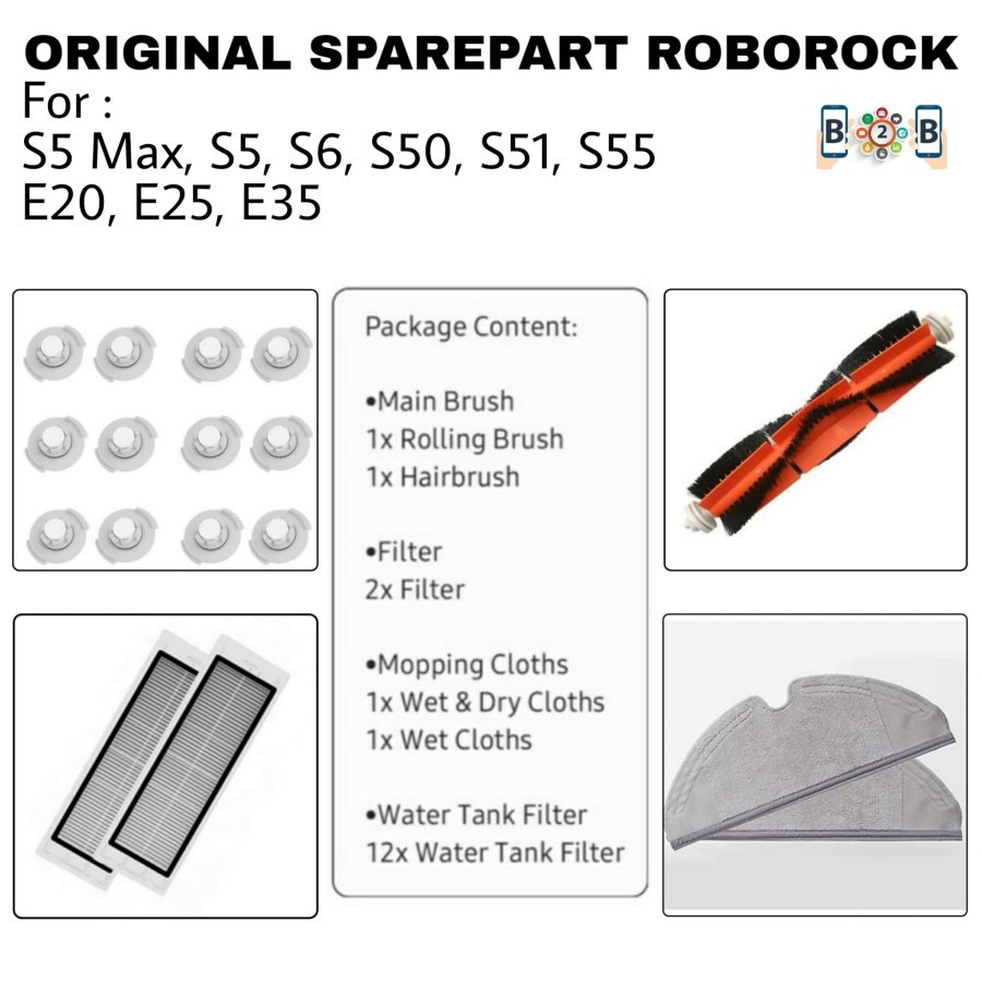 ORIGINAL REFILL SPAREPART KIT ROBOT ROBOROCK S5 / S5 MAX / S6