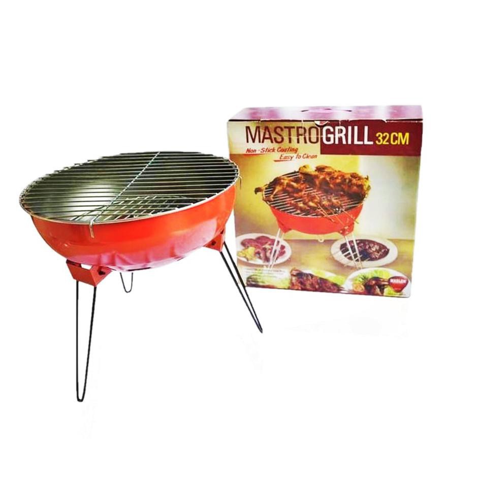 Maspion Mastro Grill 32 Alat Panggangan Bakaran Arang Bulat Kaki
