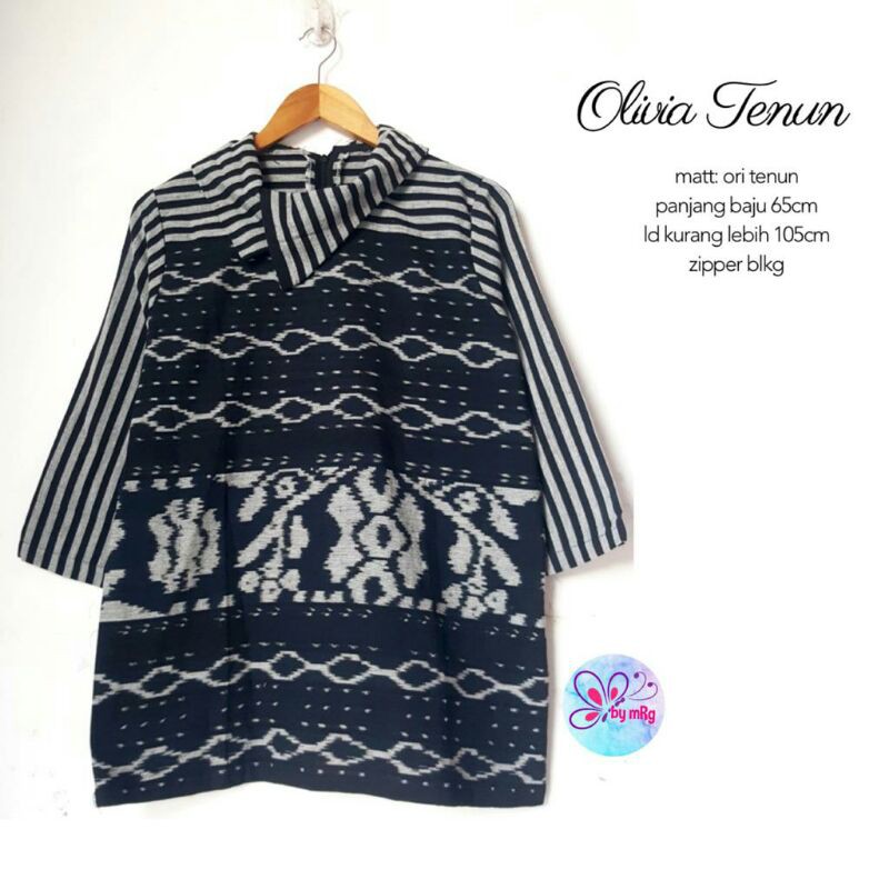 Atasan Batik Wanita  Batik Blus Olivia Tenun