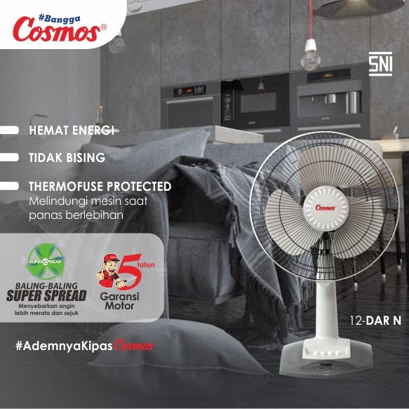 COSMOS Kipas Angin Desk Fan 12&quot; 12 DARN N - Garansi 1 Tahun