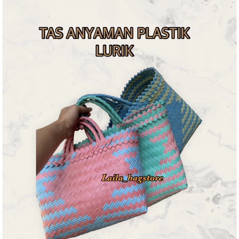 READY STOCK ~ Tas Anyaman Plastik LURIK KeCIL SEDANG JUMBO TERMURAH Untuk Hampers Lebarab parcel Berkat Tahlilan Sembako Hantaran Muat Kotak Nasi