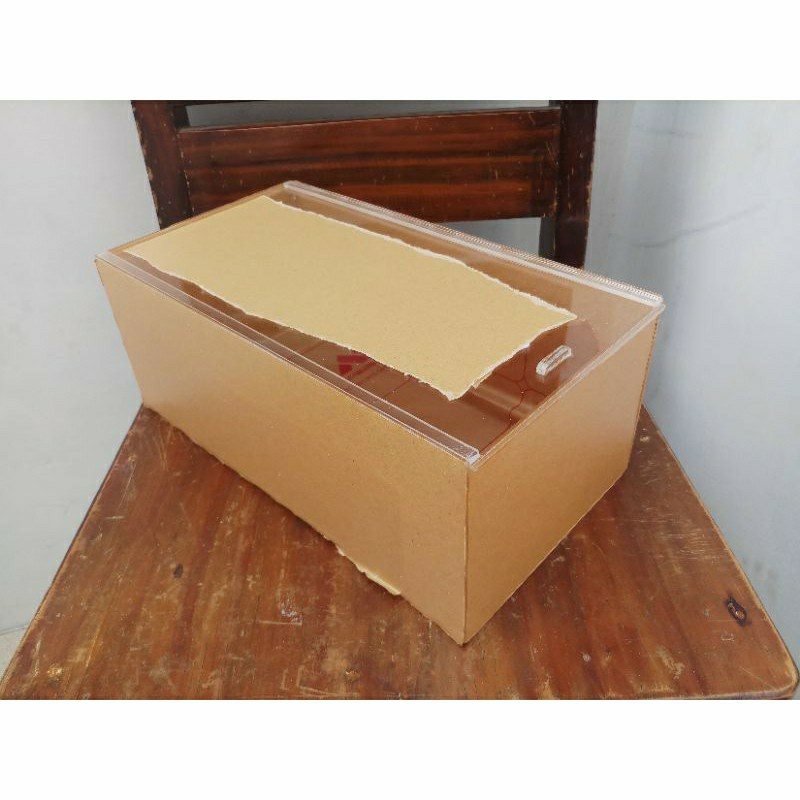 Box acrylic/kotak akrilik Tutup Sliding