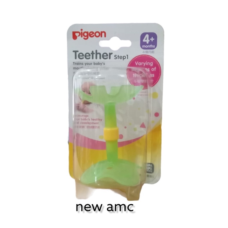 PIGEON Teether Bayi 4+ Month Step 1 / Gigitan Bayi 4 Bulan BPA Free
