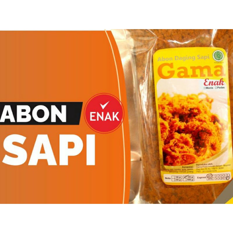 Abon Sapi Enak (1000 grm)/Abon Sapi Gama Murah Lezat