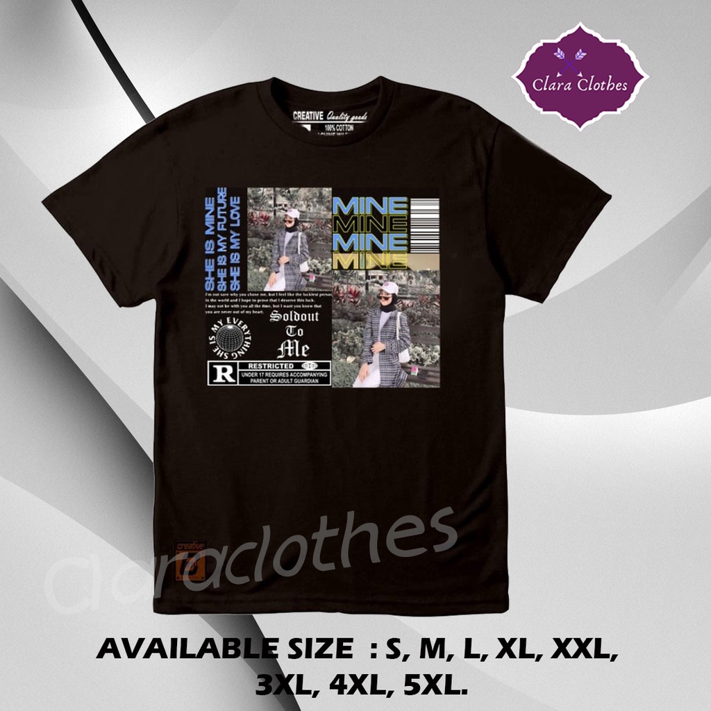 Kaos Custom Foto sendiri / Kaos Viral Tiktok / Kaos Bucin / Bisa ganti foto kamu / Baju Kaos Sablon 