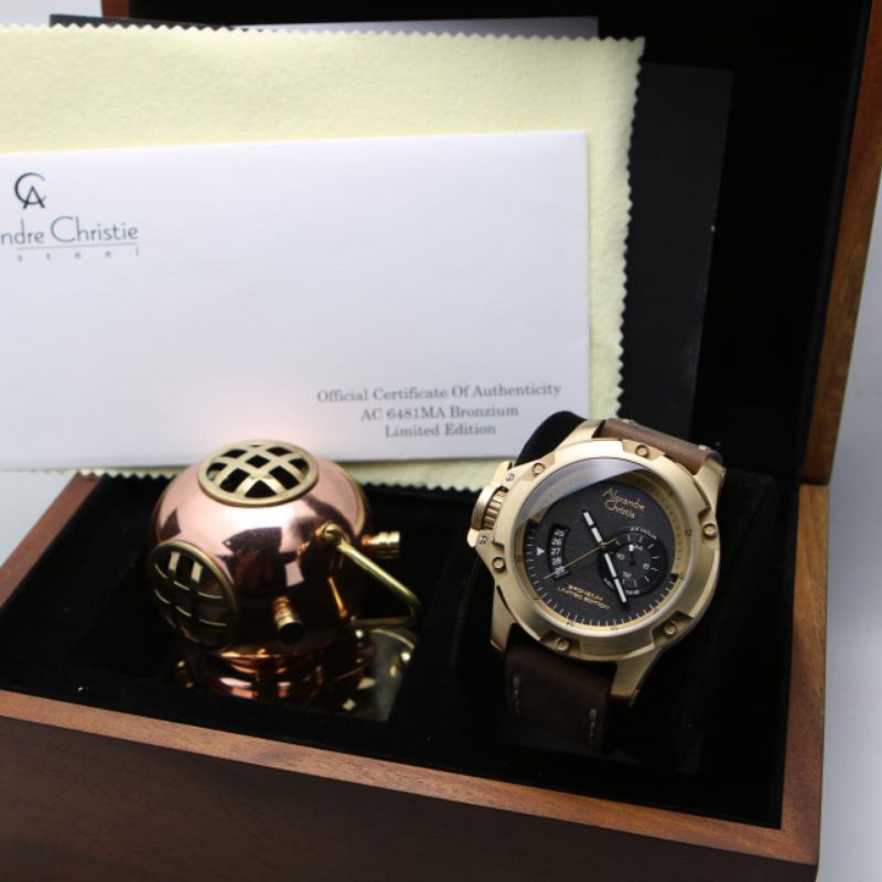 JAM TANGAN PRA ALEXANDRE CHRISTIE AC 6481 BRONZIUM LIMITED EDITION ORIGINAL GARANSI RESMI 1 TAHUN