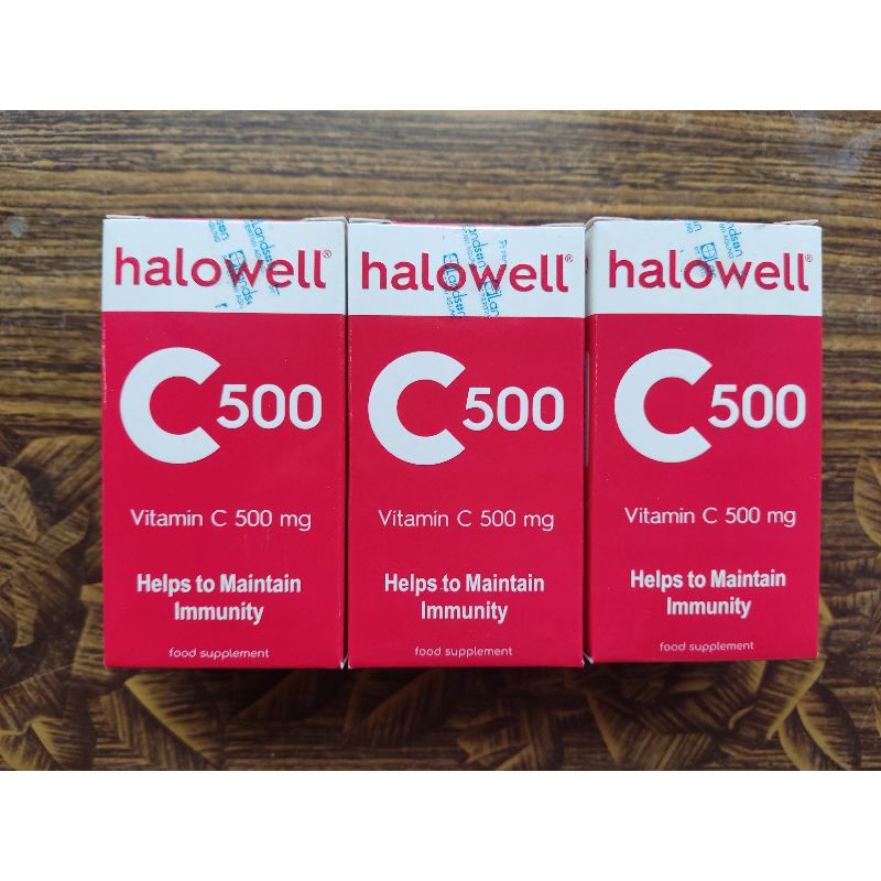 halowell vitamin C 500mg Botol 30 tablet