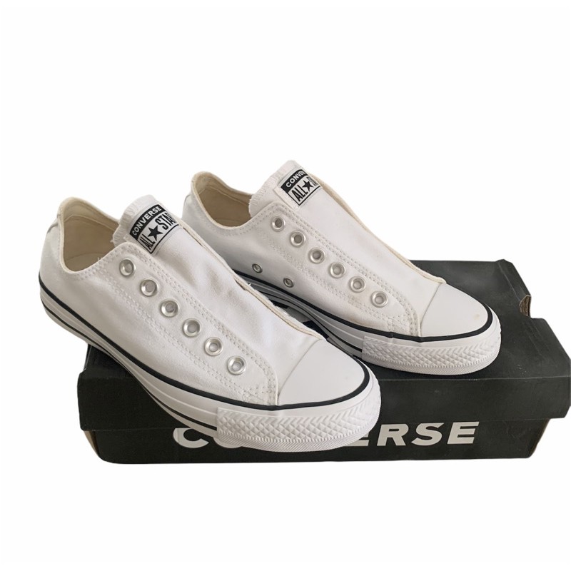 gray converse slip ons