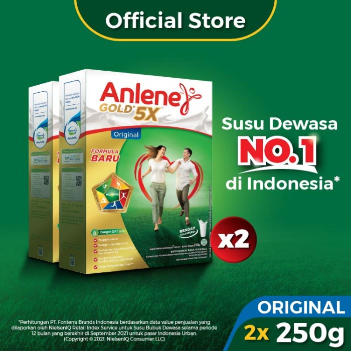 

Anlene Gold 5X Susu Bubuk Original 2 x 240g-Tulang, Sendi & Otot