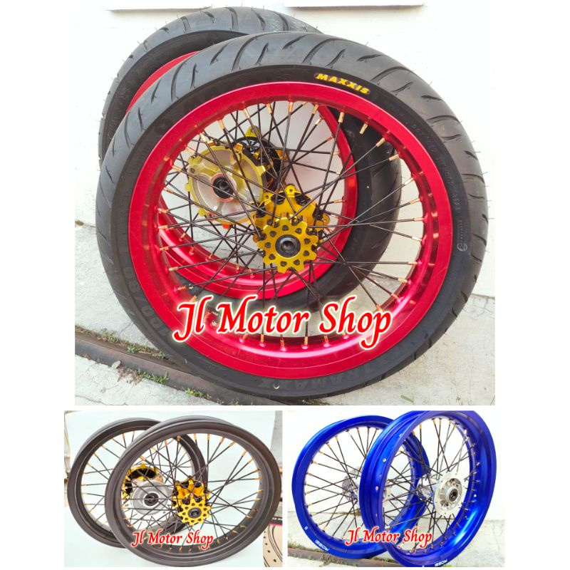 BAN VELG SUPERMOTO SUPER MOTO TWOTONE CRF 150 CRF150 L CRF150L TWOTONE PLUS BAN MAXXIS EXTRAMAAX