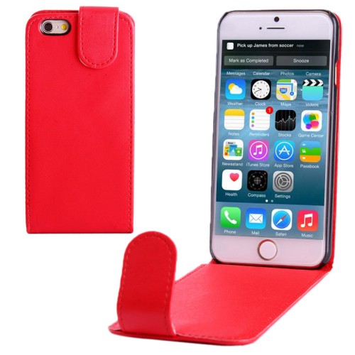 VERTICAL FLIP LEATHER CASE IPHONE 6 & 6S RED