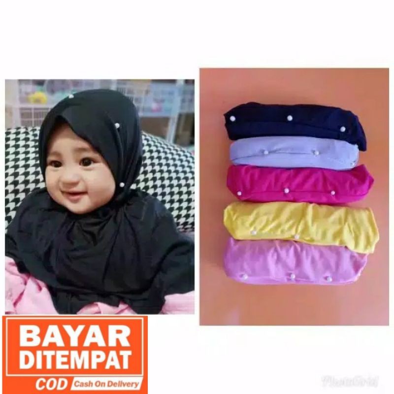 jilbab / anak / bayi / hijab /allsize 0-3 tahun/ SYIRIA BULAN / STOK