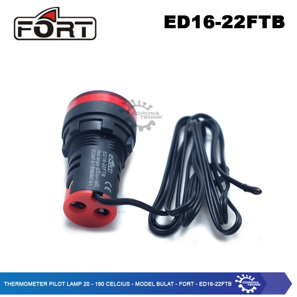 Fort ED16-22FTB - Thermometer Pilot Lamp 20-199 Celcius - Model Bulat