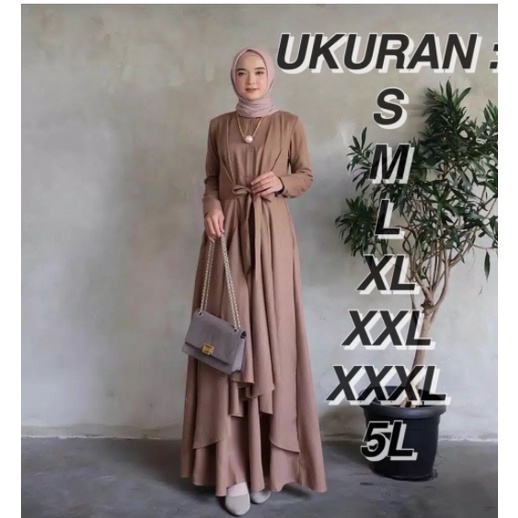 gamis jumbo wanita remaja dewasa import kekinian baju gamis terbaru2022 bsju games lebaran terbaru 2