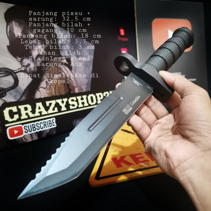 Pisau Dapur / Pisau Sangkur Columbia 1338A / Pisau Berburu / Pisau Security