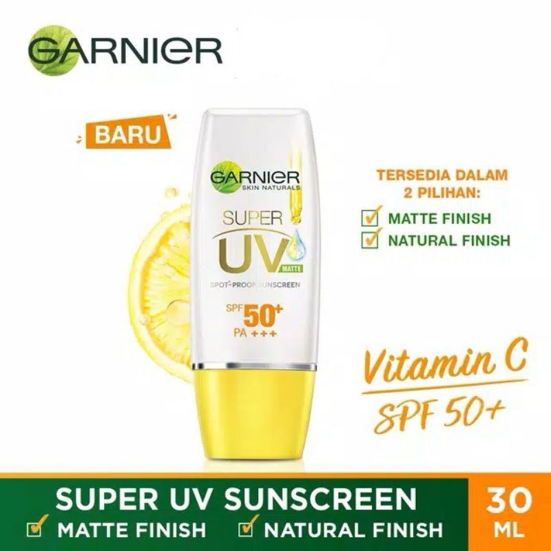 Garnier Light Complete Super UV Sunscreen SPF 50+ PA+++ Skin Care – 30 ml (Matte Dan Natural Finish)