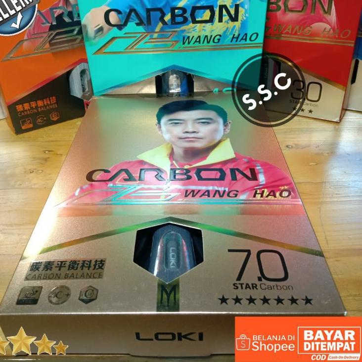 Best Seller.. Bet Tenis Meja Bat Pingpong LOKI 7 STAR Carbon Tech Tube Original Terbaru 2021