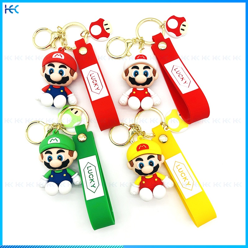 Super Mario Cute Cartoon Keychain Car Bag Fashion Pendant collection ornaments