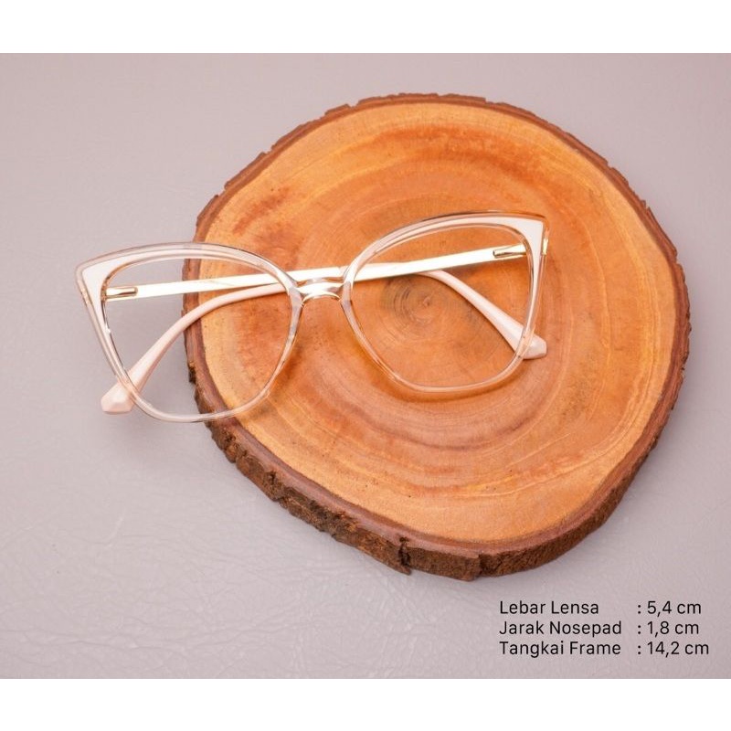 FRAME KACAMATA WANITA CAT EYE 95810 LENSA ANTI RADIASI BLUERAY / PHOTOCROMIC | KACAMATA MINUS