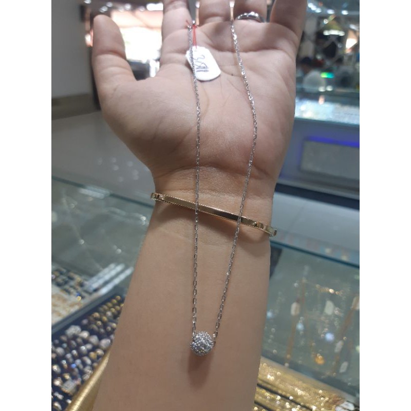 kalung berliontin bola disco