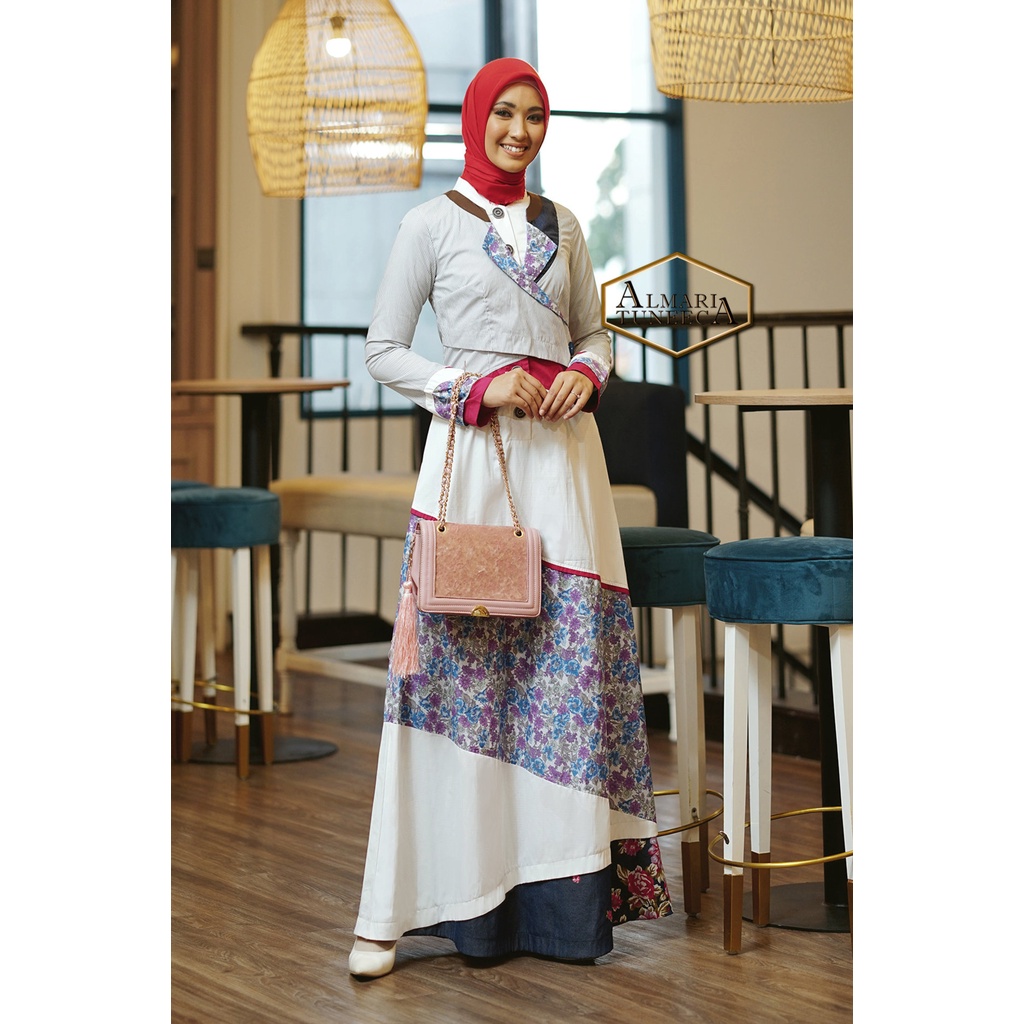 ALMARI  By TUNEECA – TUNEECA GAMIS DRESS BUSANA WANITA MUSLIMAH BRANDED PREMIUM TUNEECA ALMARI SERI 