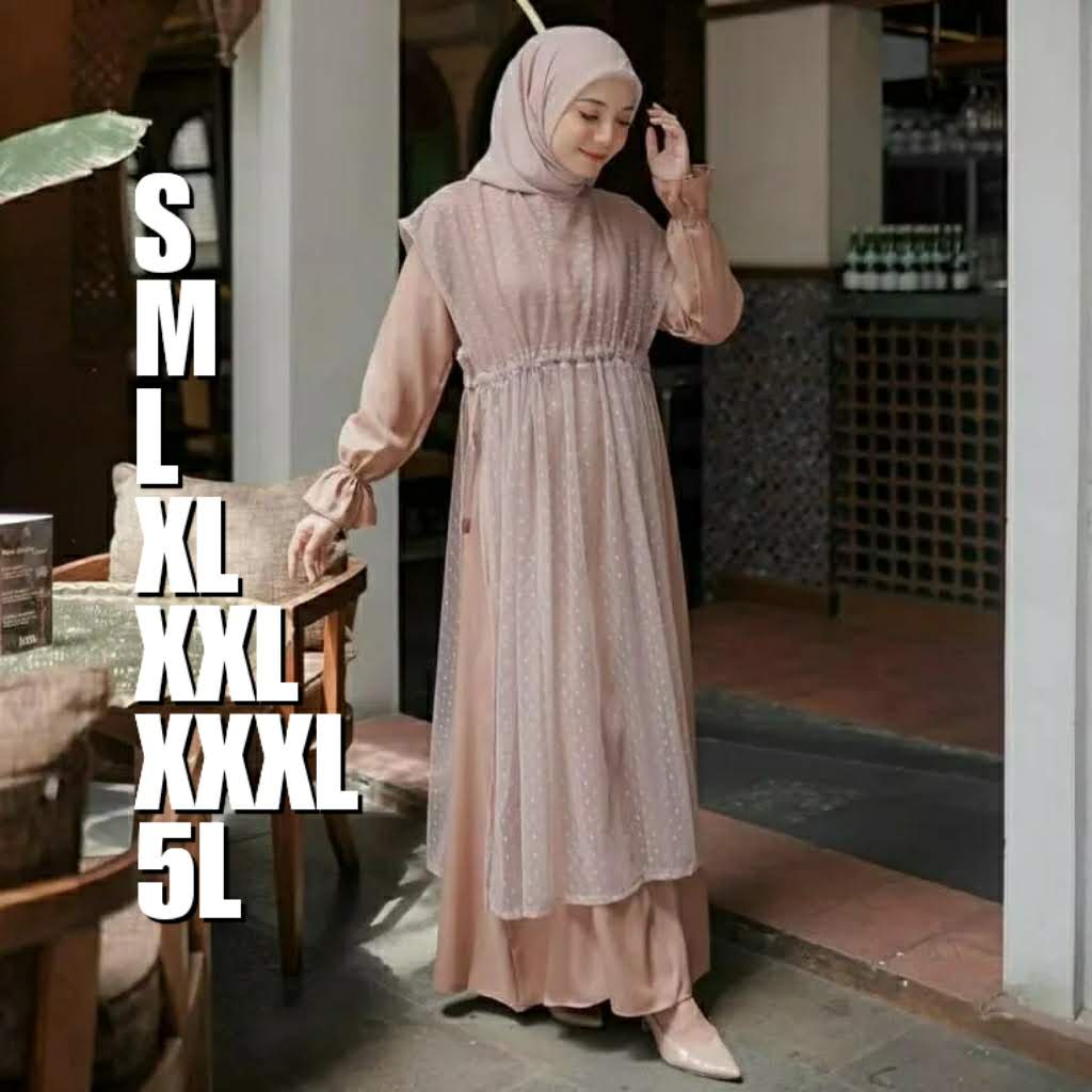 DRESS MUSLIM GAMIS JUMBO CANTIK BIG SIZE SEMUA UKURAN SAMPAI 5L VIOLI