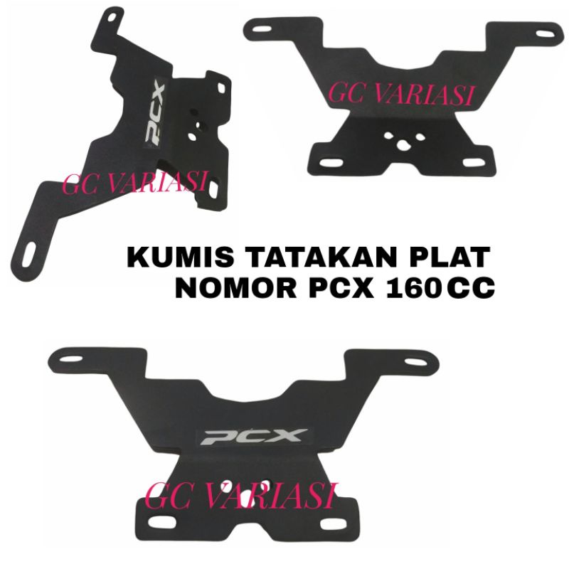 BREKET KUMIS PLAT NOMOR PCX 160CC/TATAKAN BREKET KUMIS PLAT NOMOR PCX 160CC/DUDUKAN PLAT NOMOR PCX 1